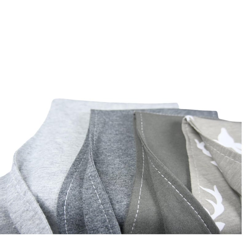 Arnzion Baby Burp Cloths Baby Burp Set Curved Absorbent and Soft Valuable 4 Pack Double Layers (Grey Hue Deer) - Image 4